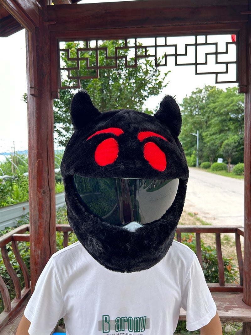 Motorcycle Helmet Cover Ready-Made Plush Cover Full Riding Helmet Motorcycle Style Hood Trendy Products - Image 1